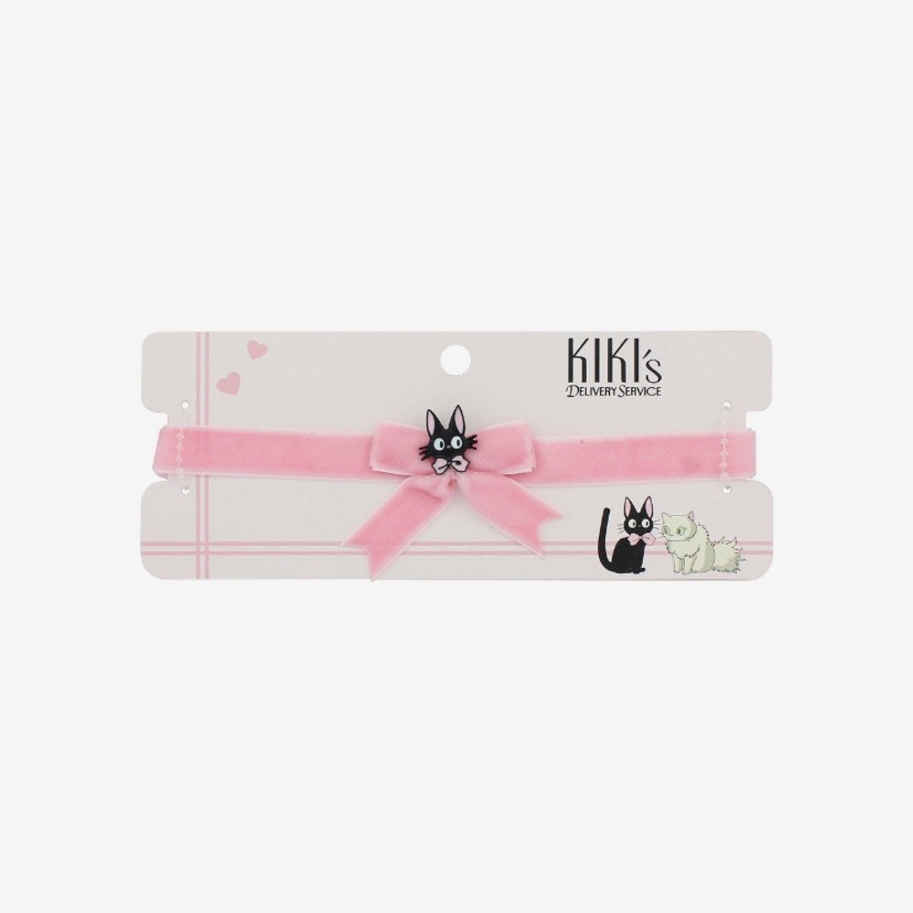 Studio Ghibli Kiki's Delivery Service Jiji Pink Bow‎ Choker Hot Topic